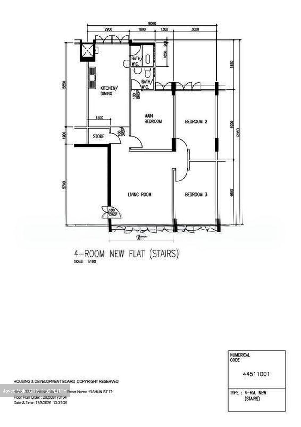 Blk 737 Yishun Street 72 (Yishun), HDB 4 Rooms #608684101